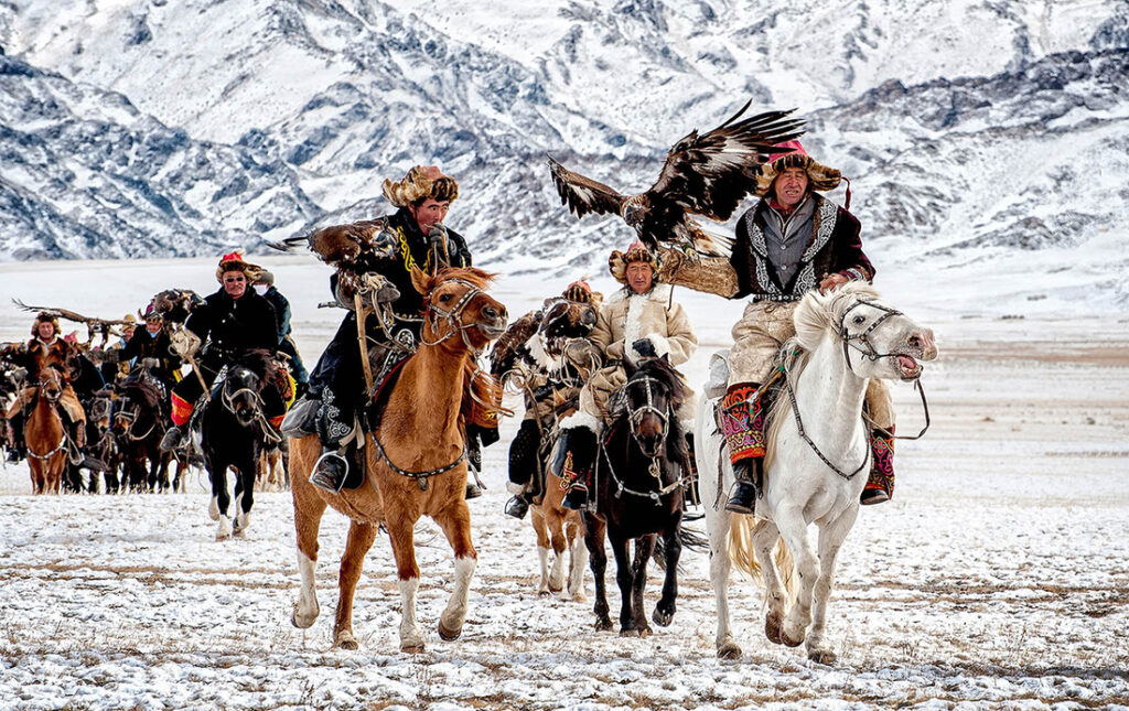 West Mongolian eagle hunters